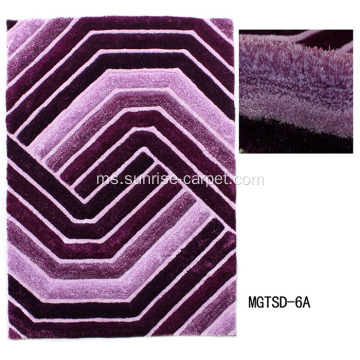 Karpet 3D elastik dan poliester dengan Microfiber